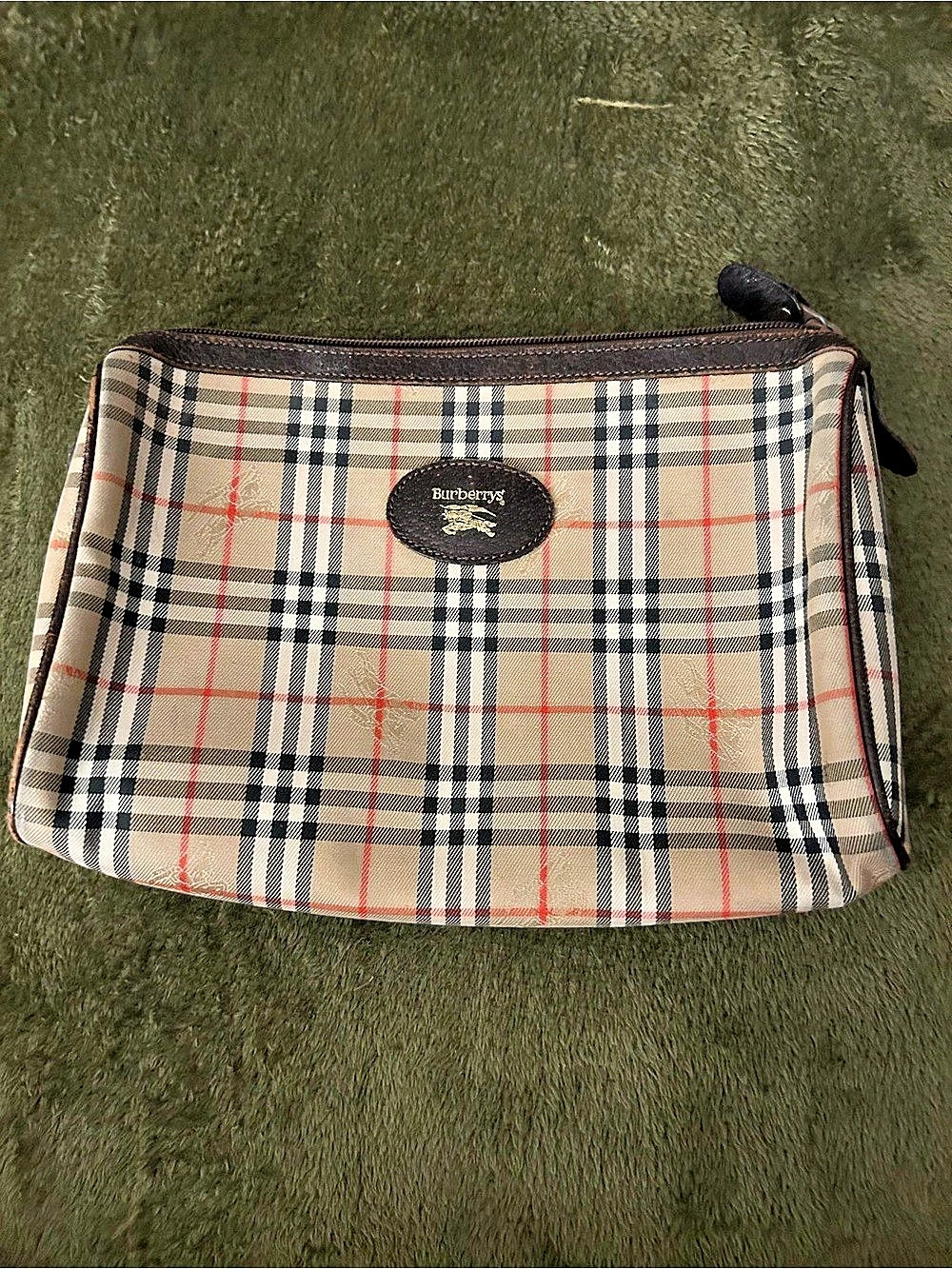 Vintage Burberrys Nova Check Cosmetic
Pouch / Toiletry Bag